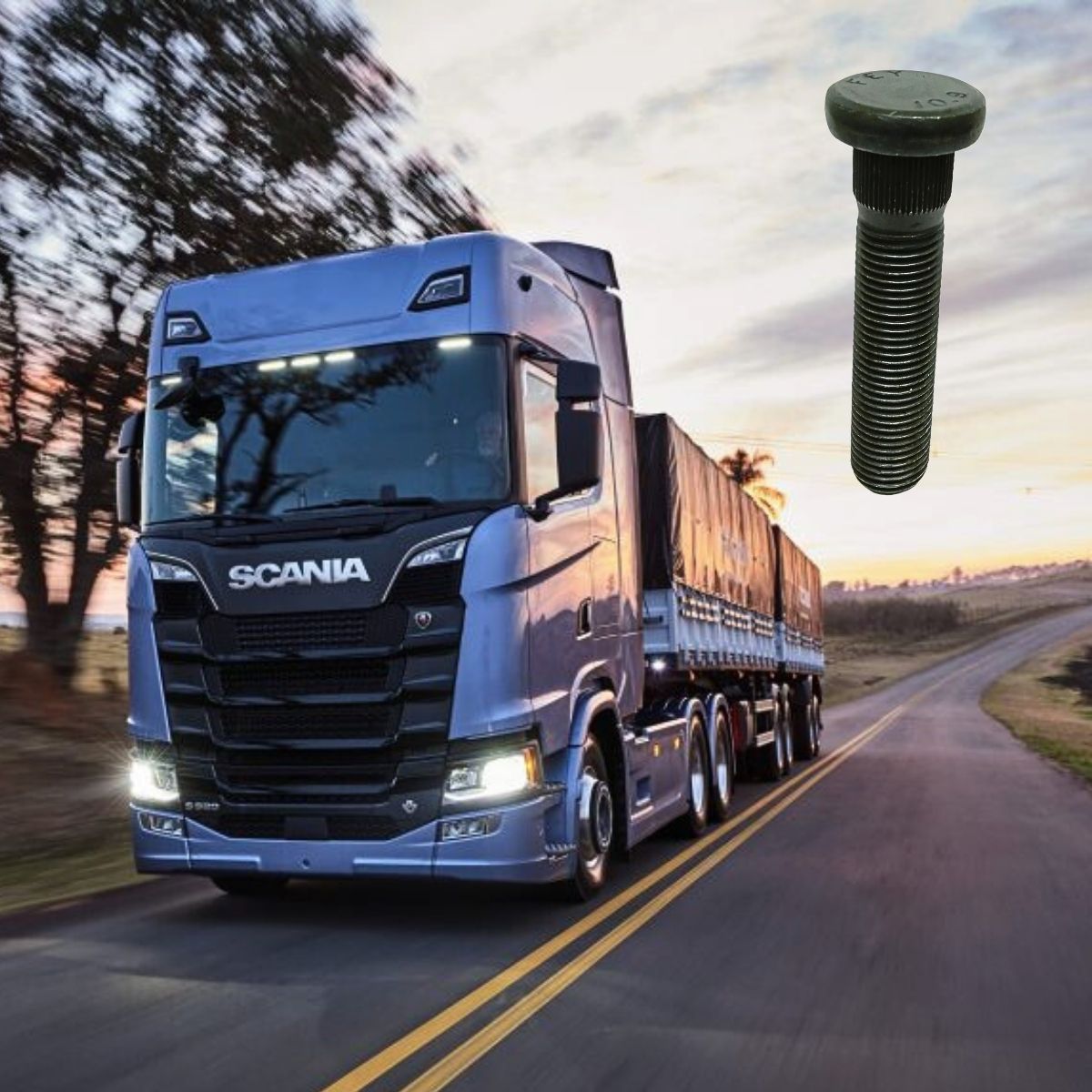 Parafuso Roda de Alumínio 7/8 Tras Diant Recartilhado SCANIA - Parafusos e  Ferramentas Especiais