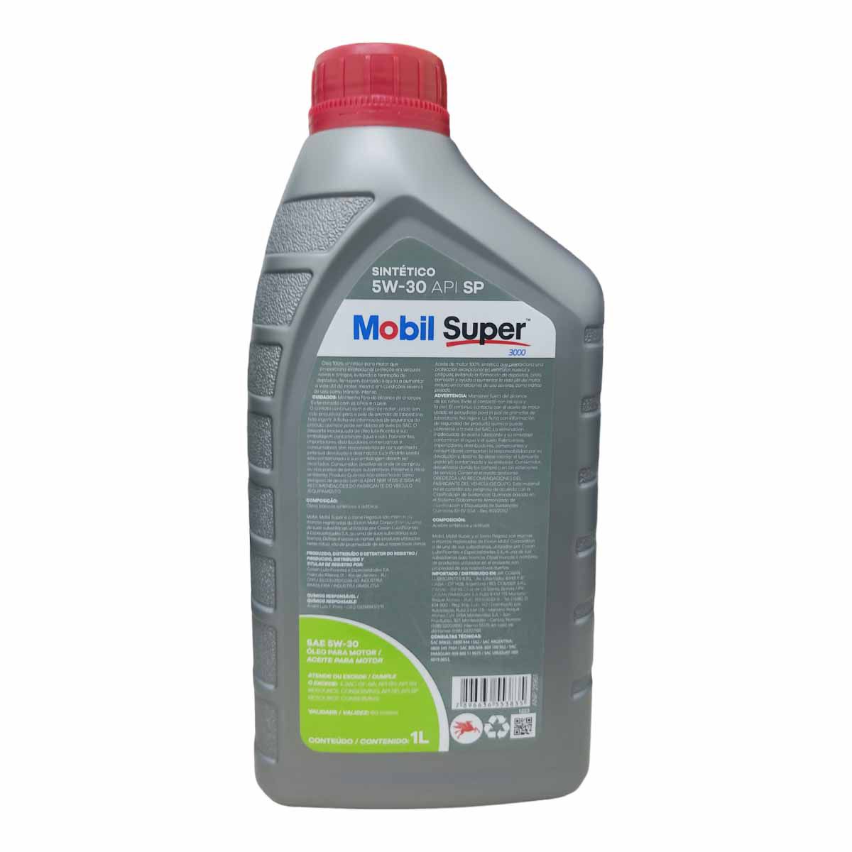 Óleo para Motor 5W 30 API SP Ilsac GF6A Sintetico 1L MOBIL