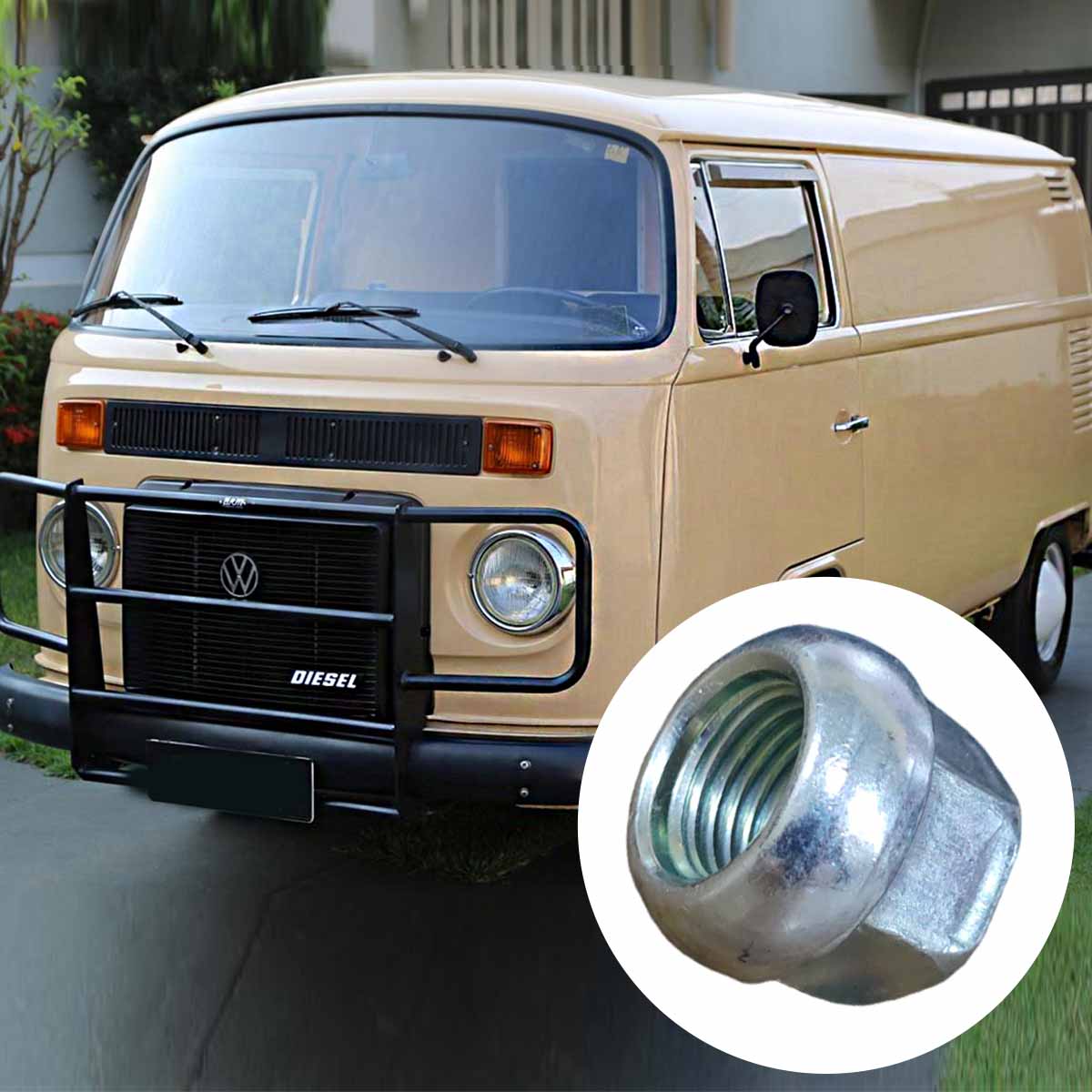 Porca de Roda M14 Fio 1,5 CH 19 Kombi Clipper - Parafusos e Ferramentas  Especiais