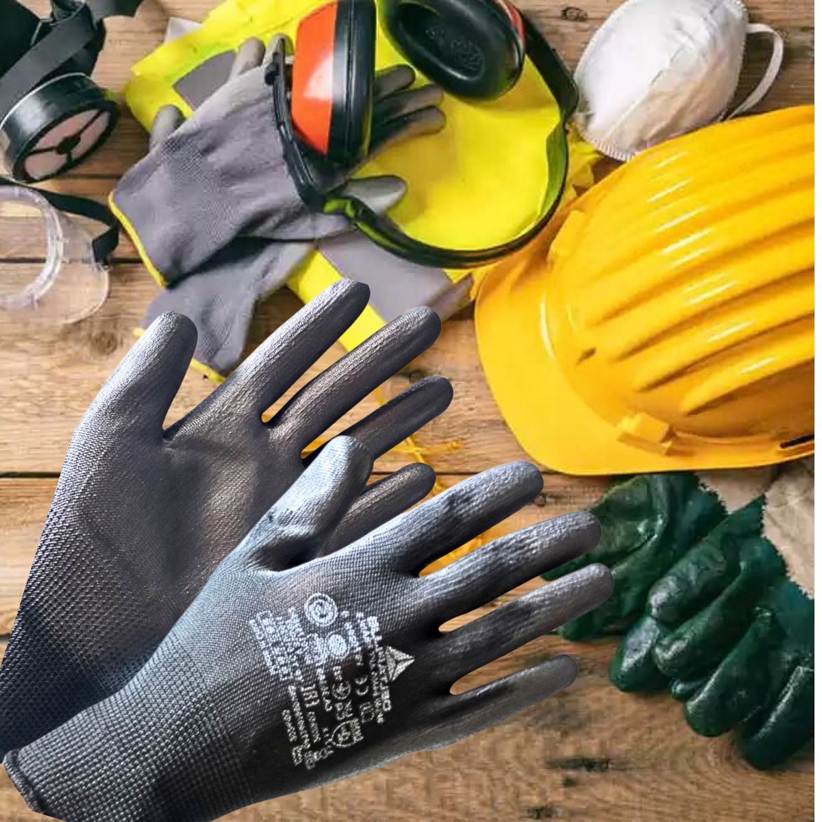 Luva Poliester com Banho Poliuretano Preto VE702PN DELTAPLUS - Parafusos e  Ferramentas Especiais