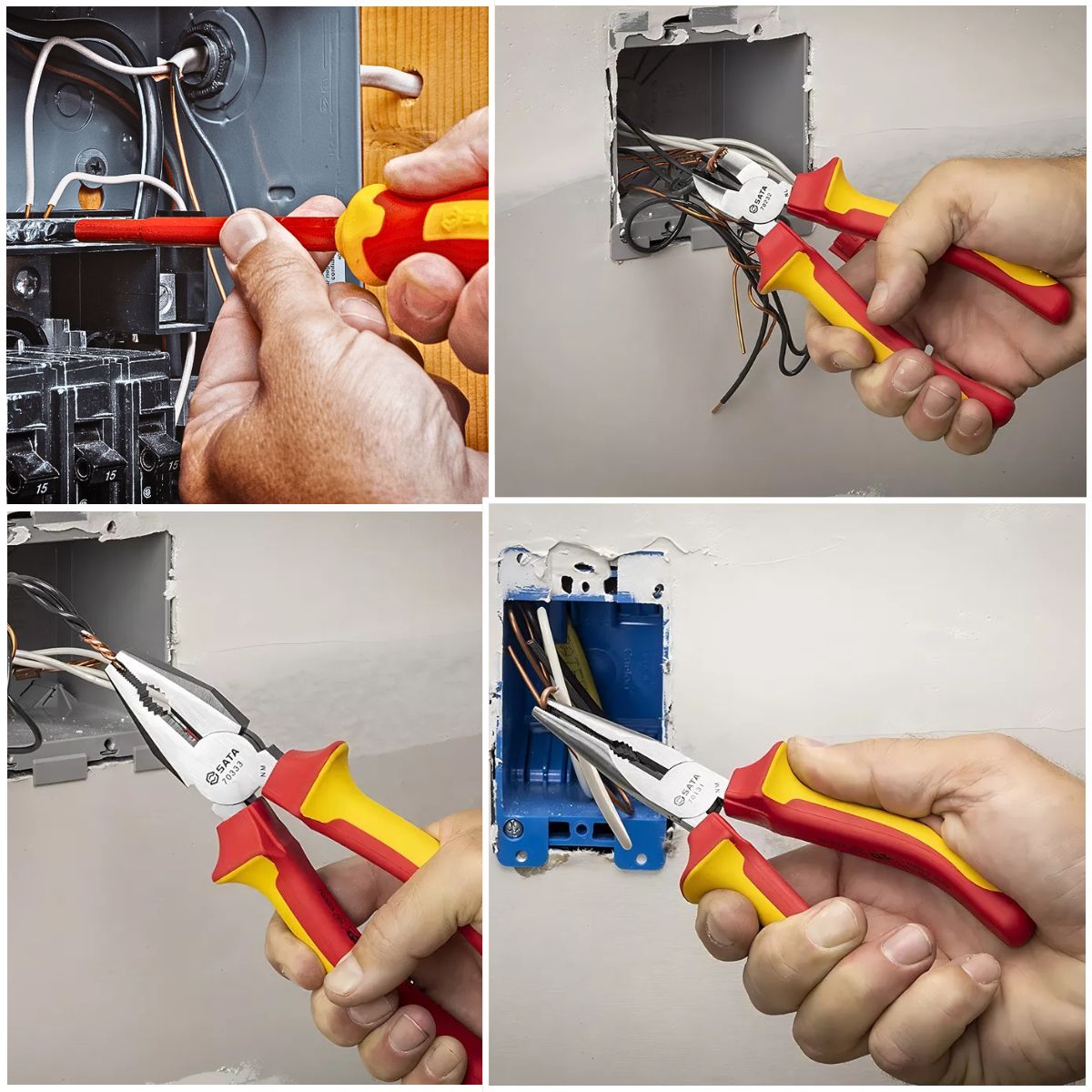 JG Chave Fenda Phillips e Alicate Isolado 9Pçs SATA ST09262U