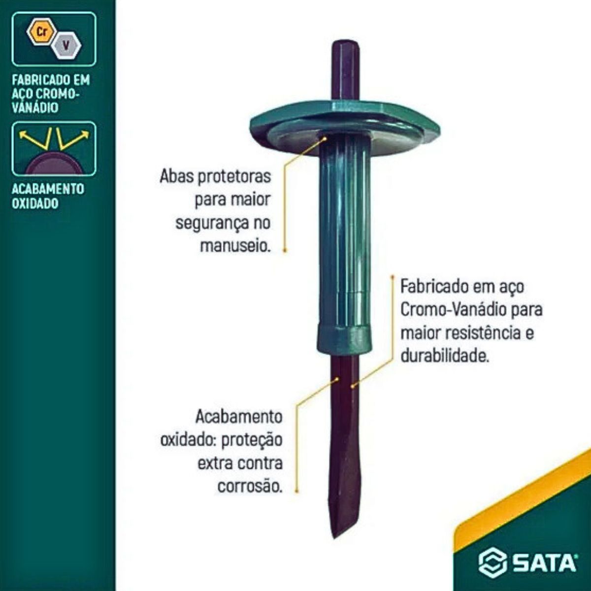Talhadeira Chata SPR 300X25mm Punho Plástico SATA ST90824G