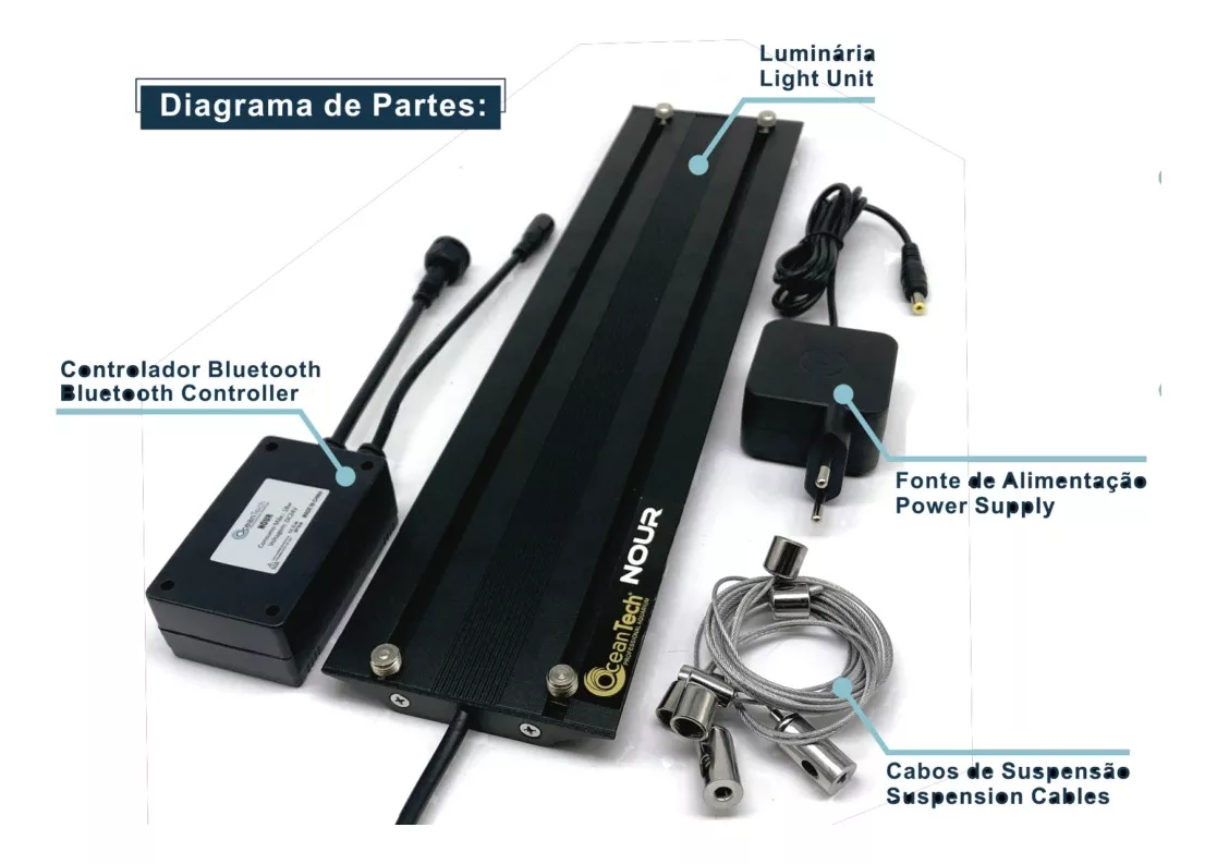 Luminária Nour Freshwater PLUS 25 cm - Franco Aquarismo | A Nº1