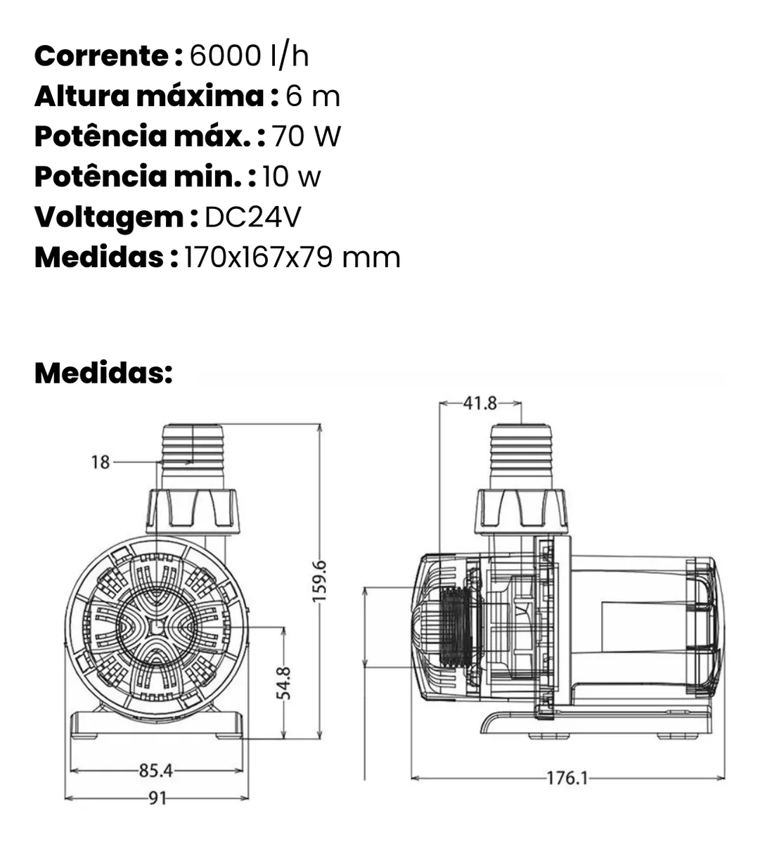 Bomba De Retorno C/ Controlador Tornado 6 Mantis 6000l/h - Franco