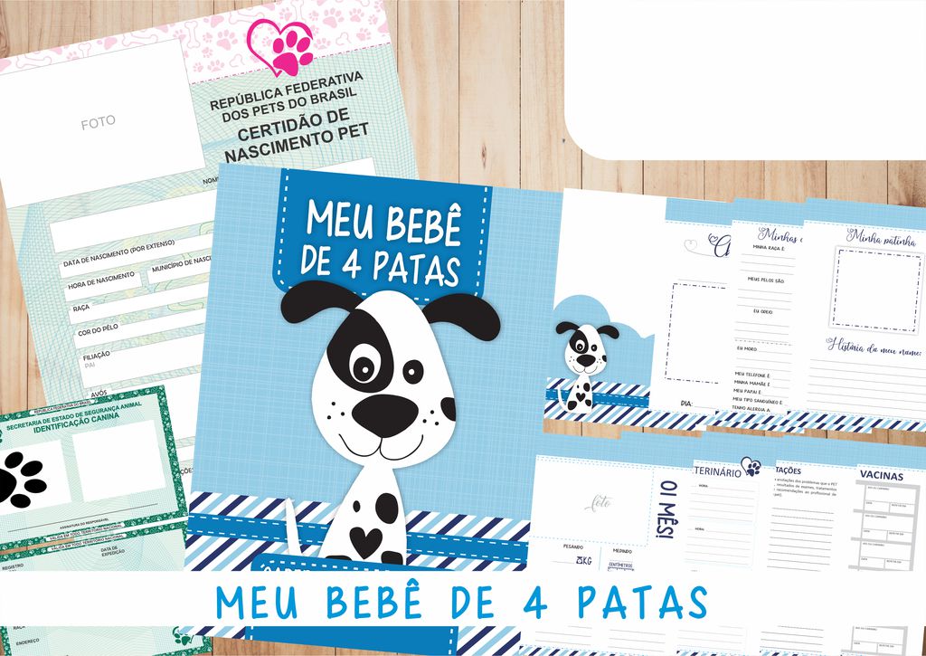 Portadocumentos Bebé Personalizado. Modelo Doggy