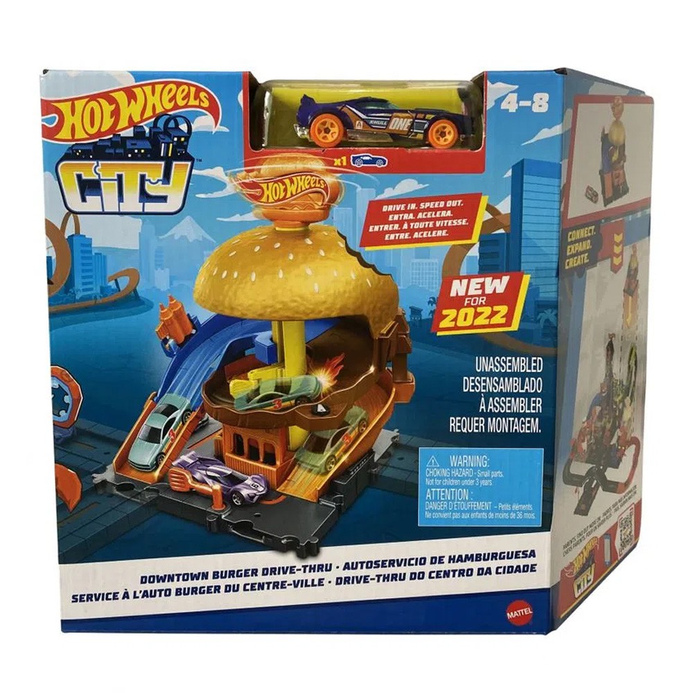 Pista Hot Wheels com Carrinho - City - Drive-Thru