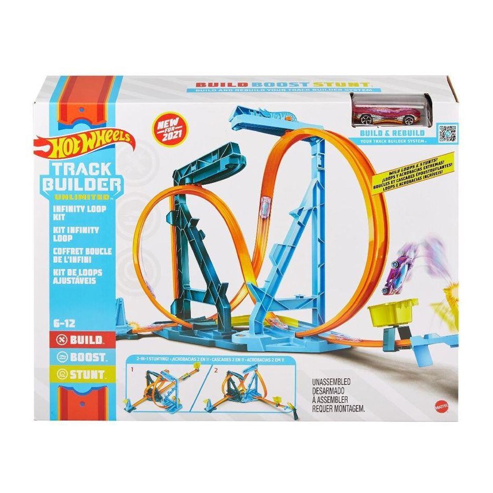 Hot Wheels Track Builder Pista Lançador com Looping Ajustável -  Mattel