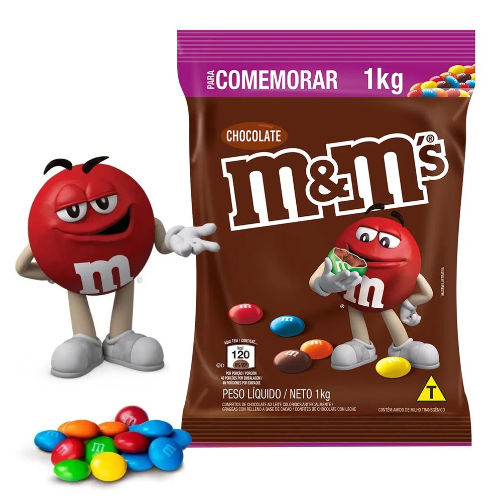 M&M'S CHOCOLATE AO LEITE 1 KG CX/4