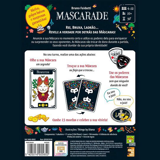 Mascarade Gruta BSB Board Games, Card Games, Quadrinhos e Mangás