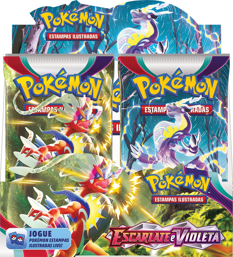 Booster Box 36 Pacotes Escarlate e Violeta COPAG Original Cartas