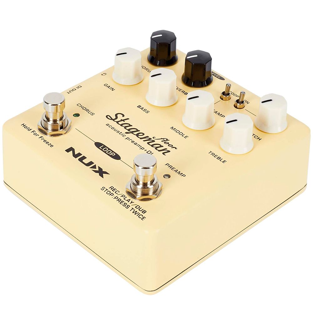 Pedal Preamp Nux NAP5 Stageman Floor Looper para Violão Bersoti Shop