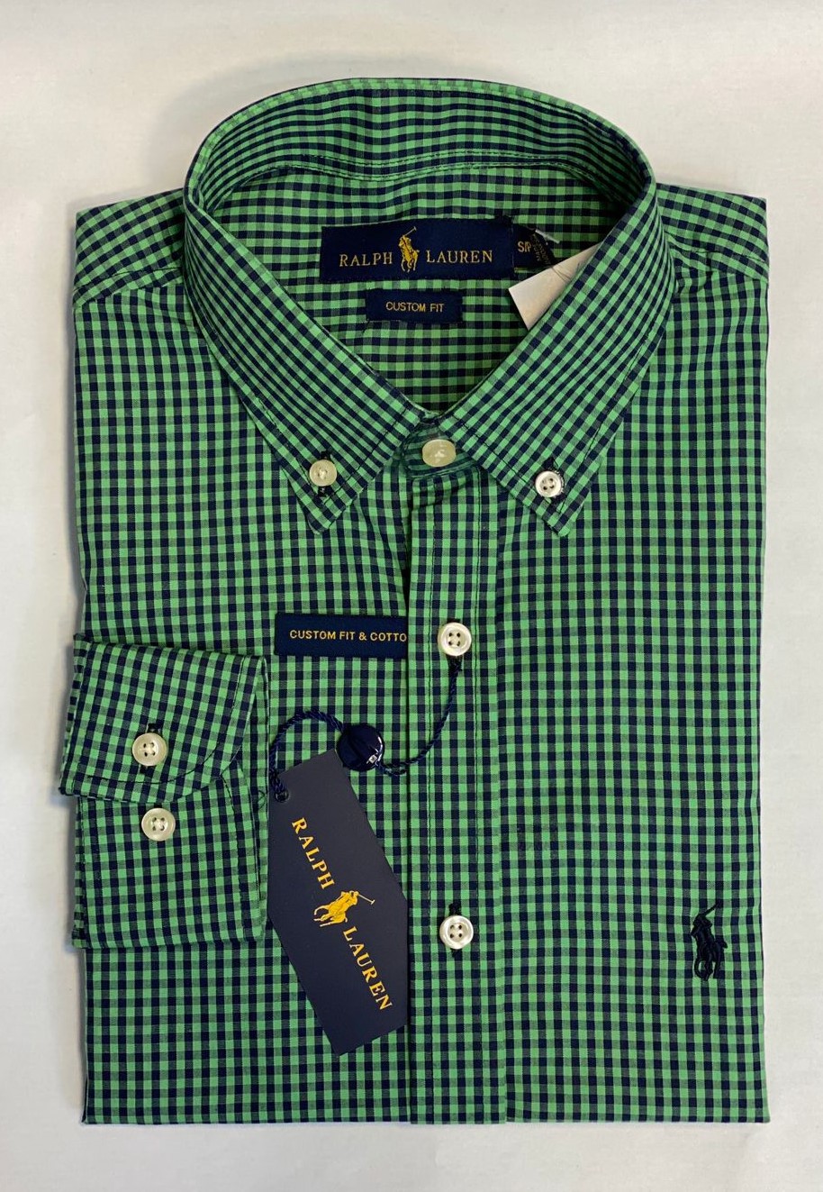 Camisa social manga curta xadrez pônei tradicional Ralph Lauren