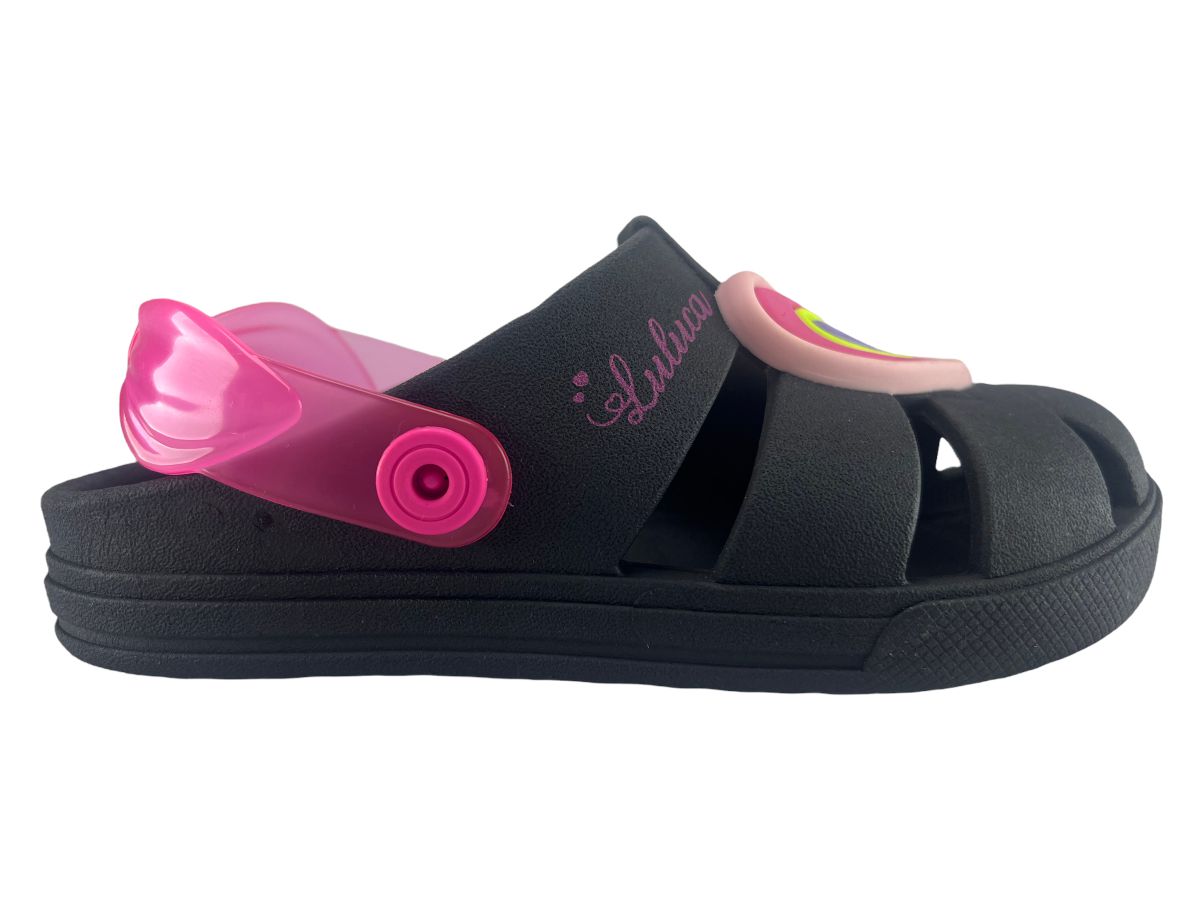 CHINELO DISNEY 22480 BABUCH LULUCA SHINE COMFORT PRETO ROSA - Opção Store  Online