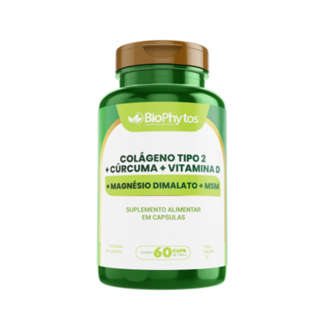 COLÁGENO TIPO II + CURCUMA + ÁCIDO HIALURÔNICO + VITAMINA D3 + MSM