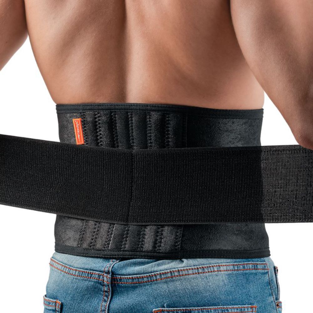 Corset ortopédico ajustável Back Support Belt Men Back Brace Belt