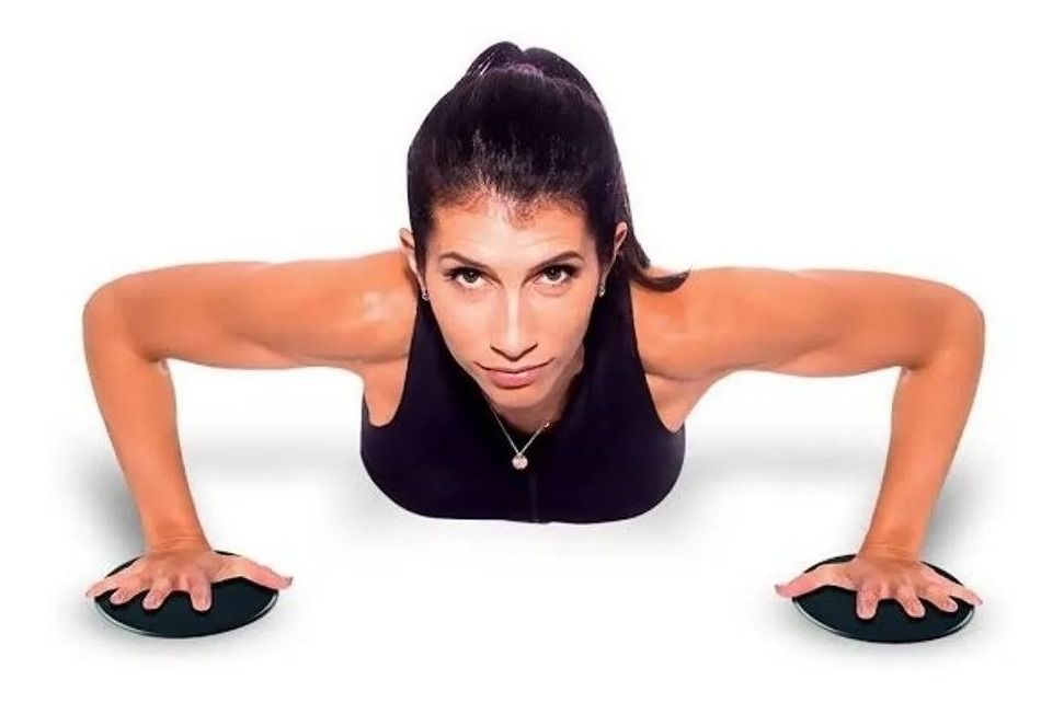 4 Discos Deslizantes Para Fitness - Diámetro 17 Cm, Para Yoga, Pilates, Ejercicio En Casa