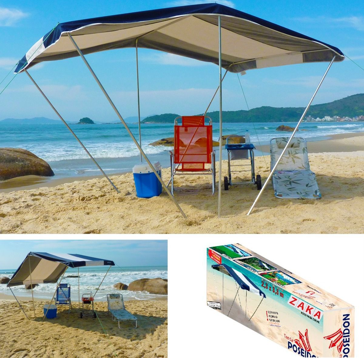 Tenda Gazebo Poseidon Praia Zaka | Loja Armazém BR - armazembr.com.br
