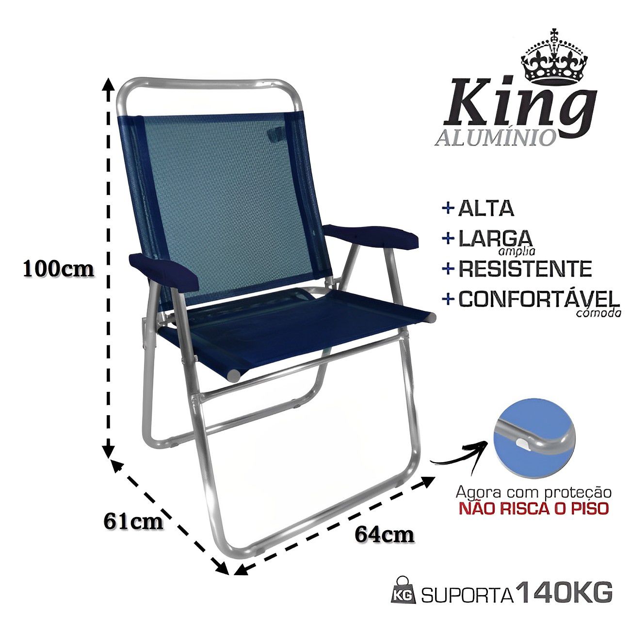 Cadeira De Praia King Oversize Zaka | Loja Armazém BR - armazembr