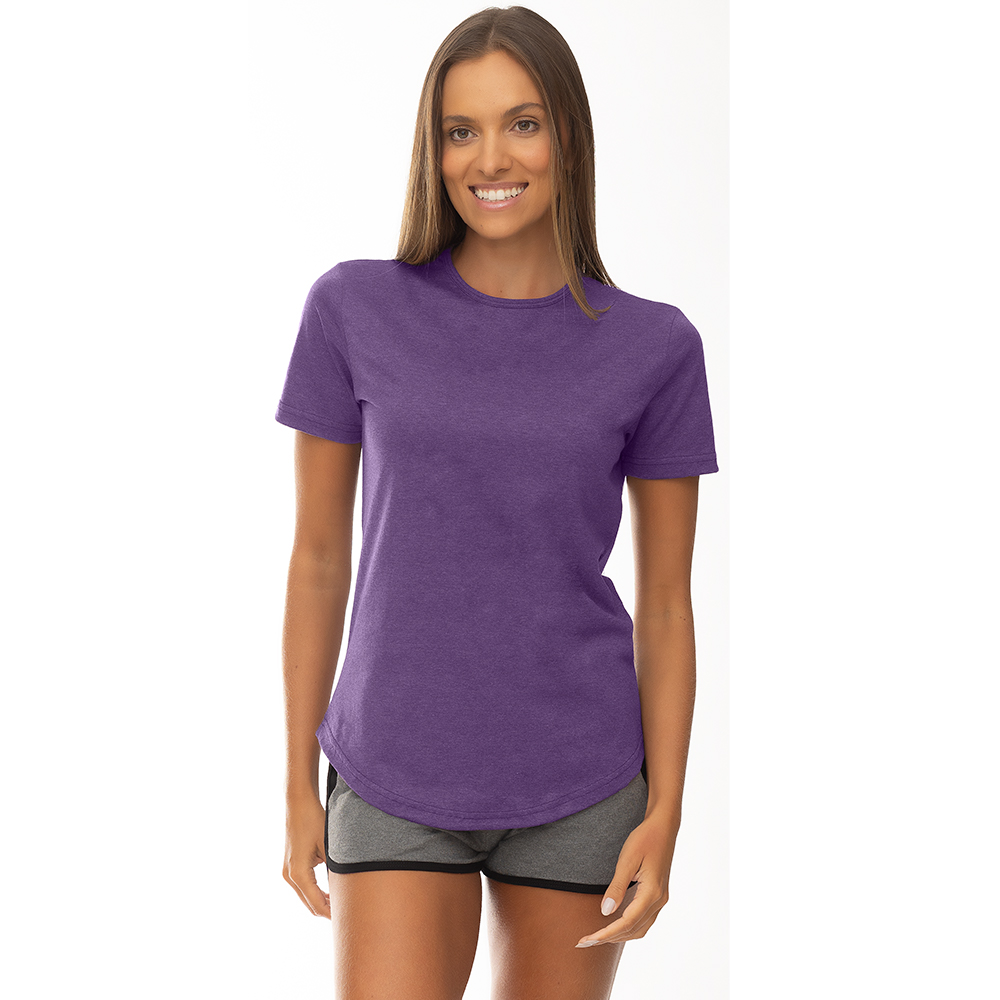 Camiseta Longline Feminina MXD Conceito Roxo Básico - MXDAtacado