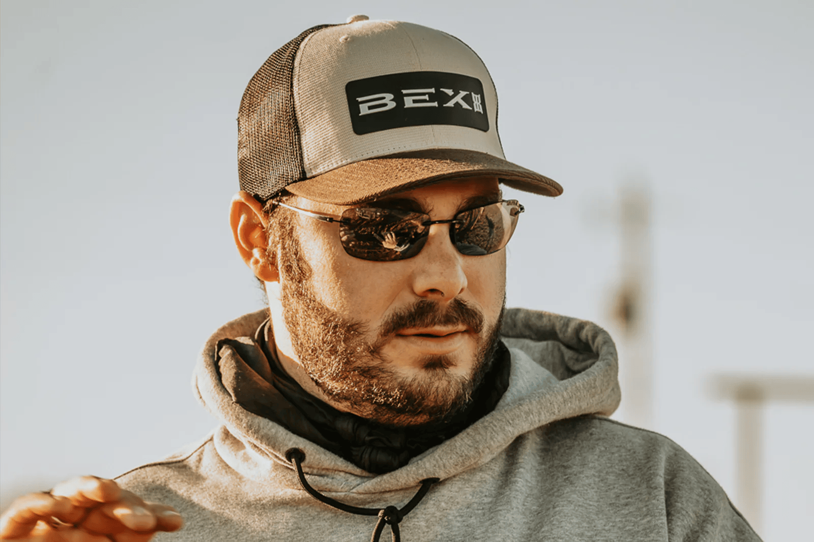 Óculos Bex Sunglasses FYNNLAND X Black / Brown / Silver - Texas Indian