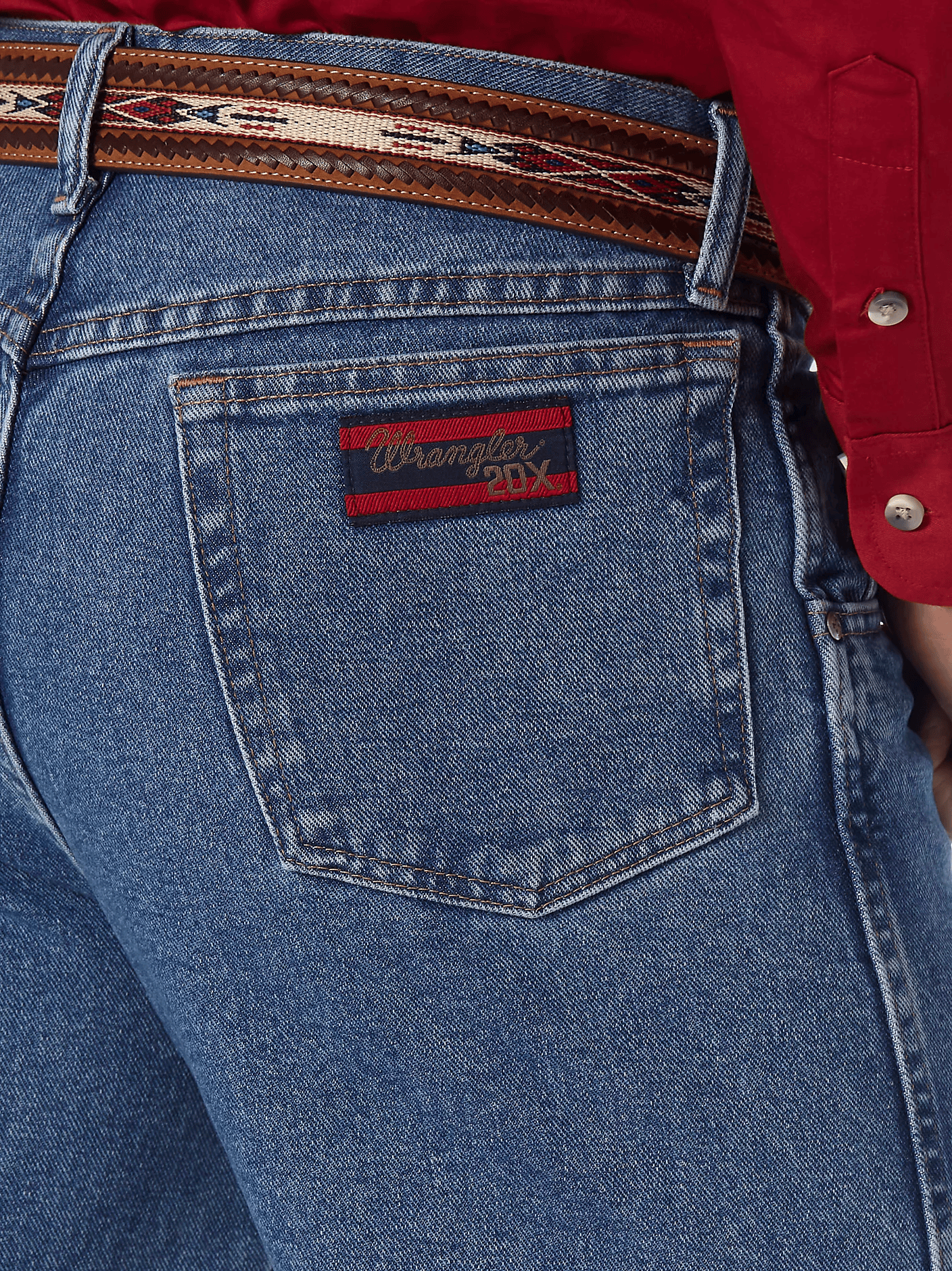 Calça jeans Wrangler 20x Original Fit - Vintage - Texas Indian