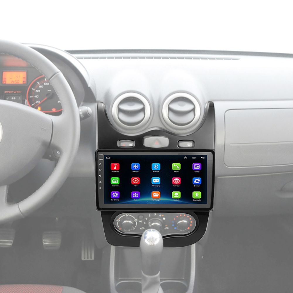 Kit Central Multimídia Android 9" Renault Sandero Logan 2012-2014 ...