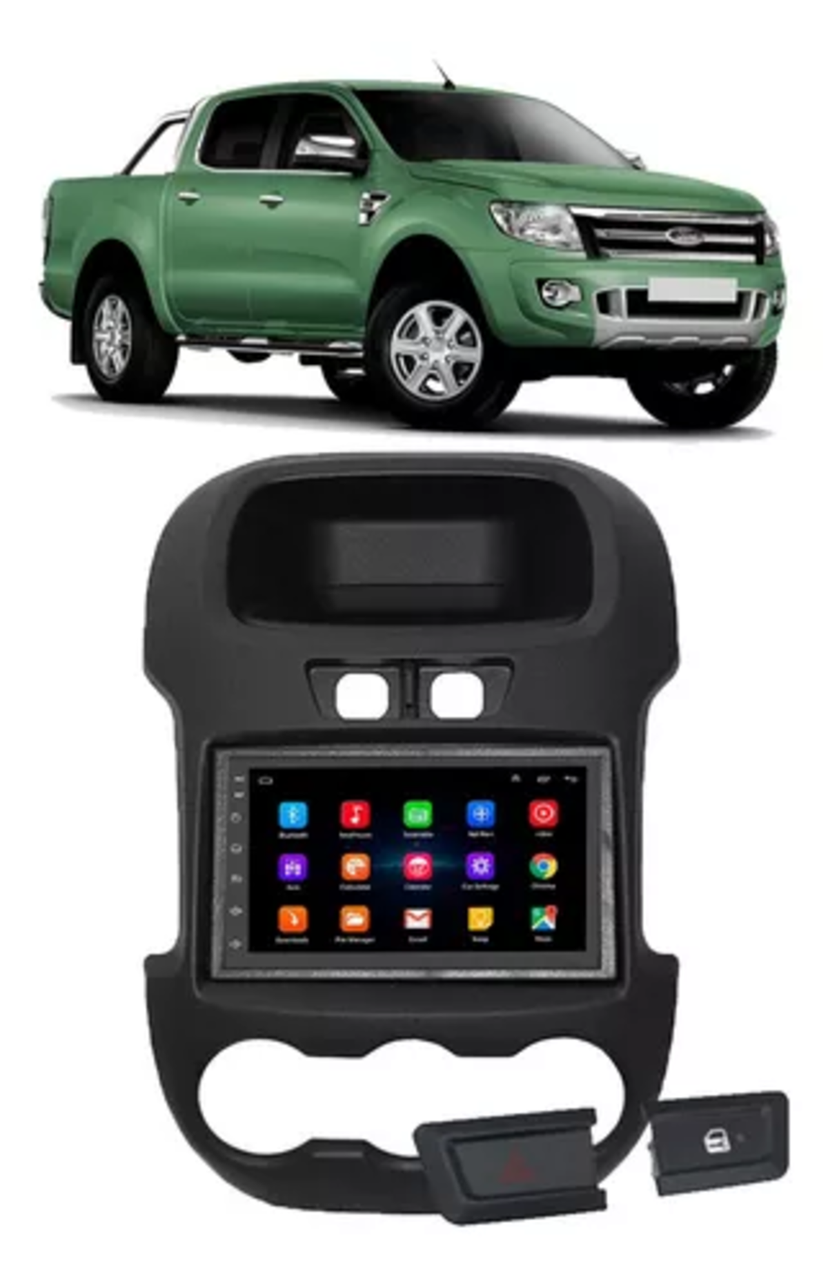 Kit Central Multimídia Android Ford Ranger 2012-2017 - GPS, TV Online ...