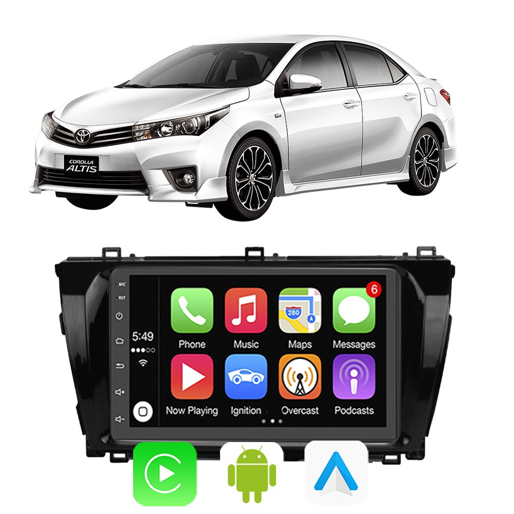 Kit Multimídia CarPlay Corolla 2015-2017 - 7" GPS TV Bluetooth - Ecarshop  Auto Parts