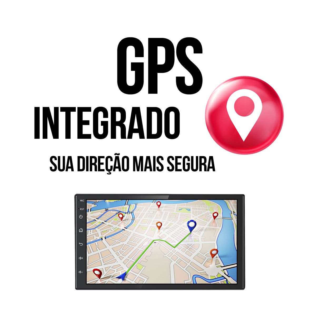 Kit Central Multimídia Android March Versa Sentra 7" CarPlay GPS TV ...