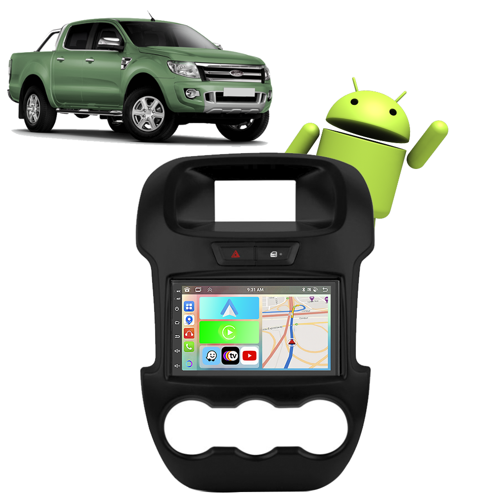 Kit Multimídia Ford Ranger 2012-2016 7" Android Auto CarPlay GPS TV ...