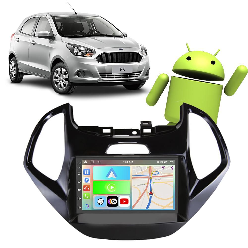 Kit Multimídia Android Ford Ka 2015 2016 2017 7" Apple CarPlay GPS HD ...