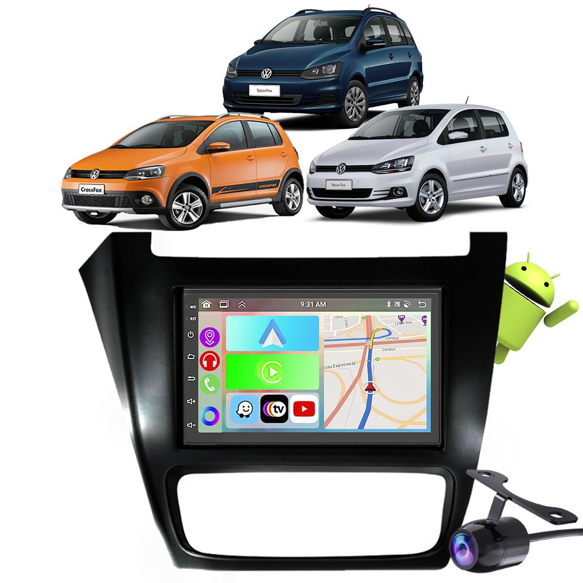 Kit Multimídia Fox SpaceFox CrossFox 2014-2022 7'' Android CarPlay