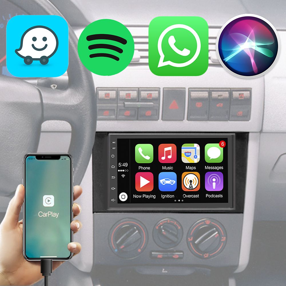 Kit Multimídia Carplay Android Auto Gol Parati Saveiro 7" Polegadas ...