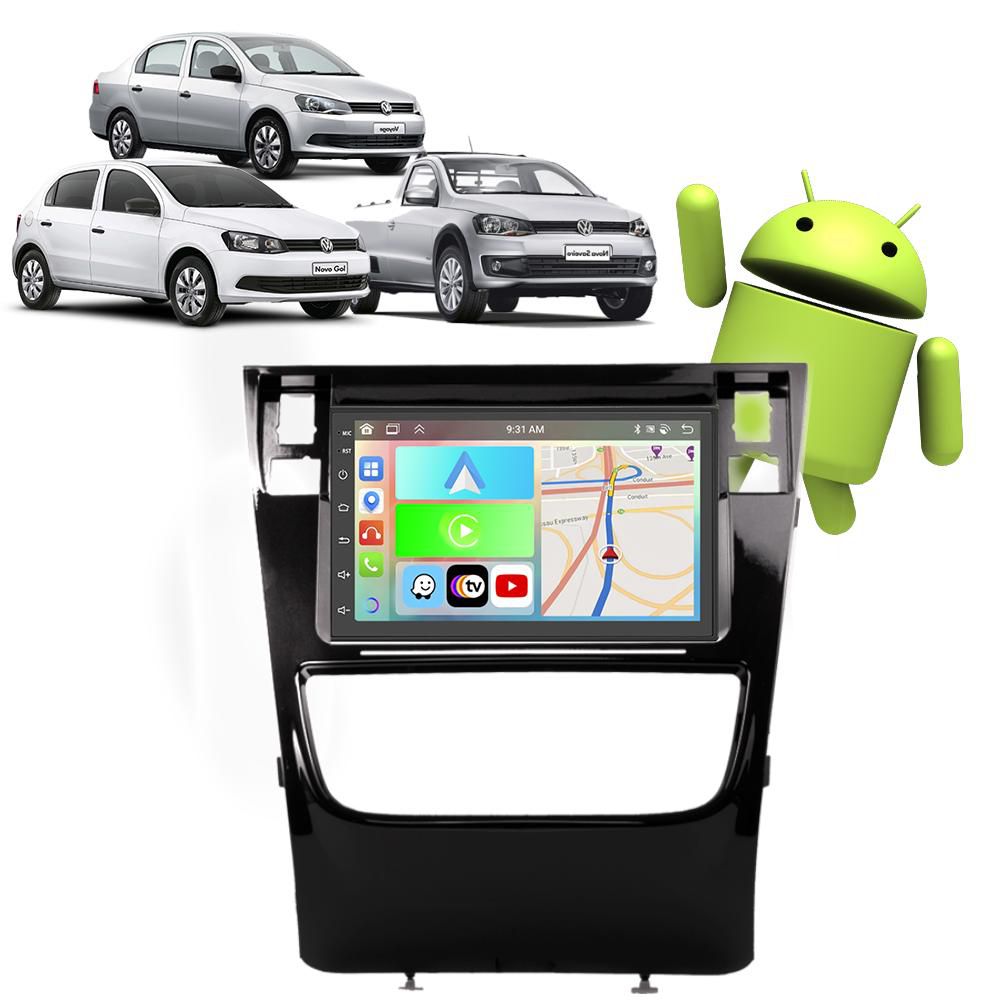 Kit Multimídia Carplay Android Auto Gol Saveiro Voyage G6 7" Polegadas ...