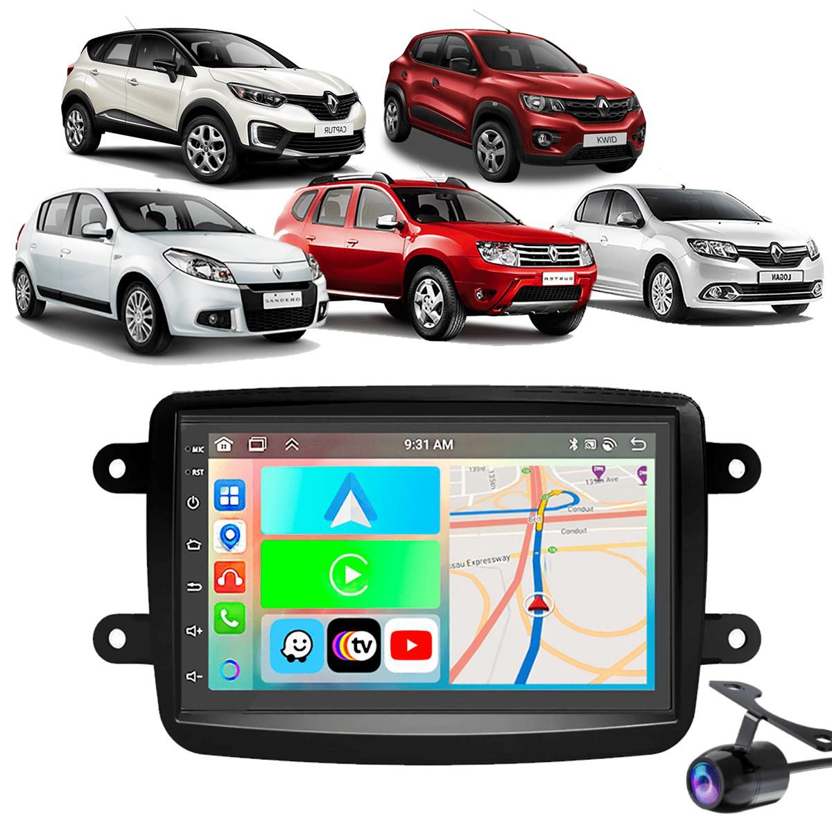 Ade Rizkii Suwanda出品 Kit Multimídia Renault Kwid Sandero Logan Captur Duster Android