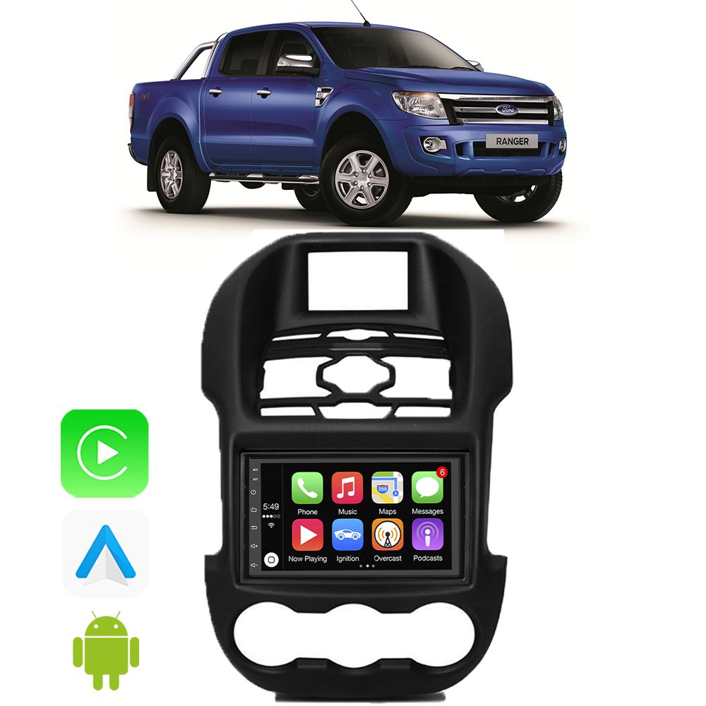 Kit Multimídia Carplay Android Auto Ranger 2012-2016 Luxo 7" Polegadas ...