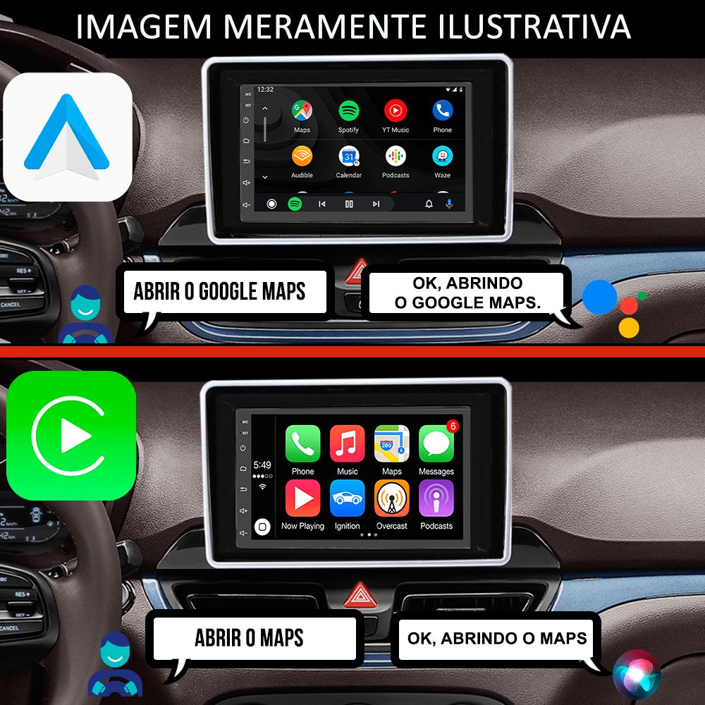Kit Multimídia Carplay Android Auto Ranger 2012-2016 Luxo 7" Polegadas ...