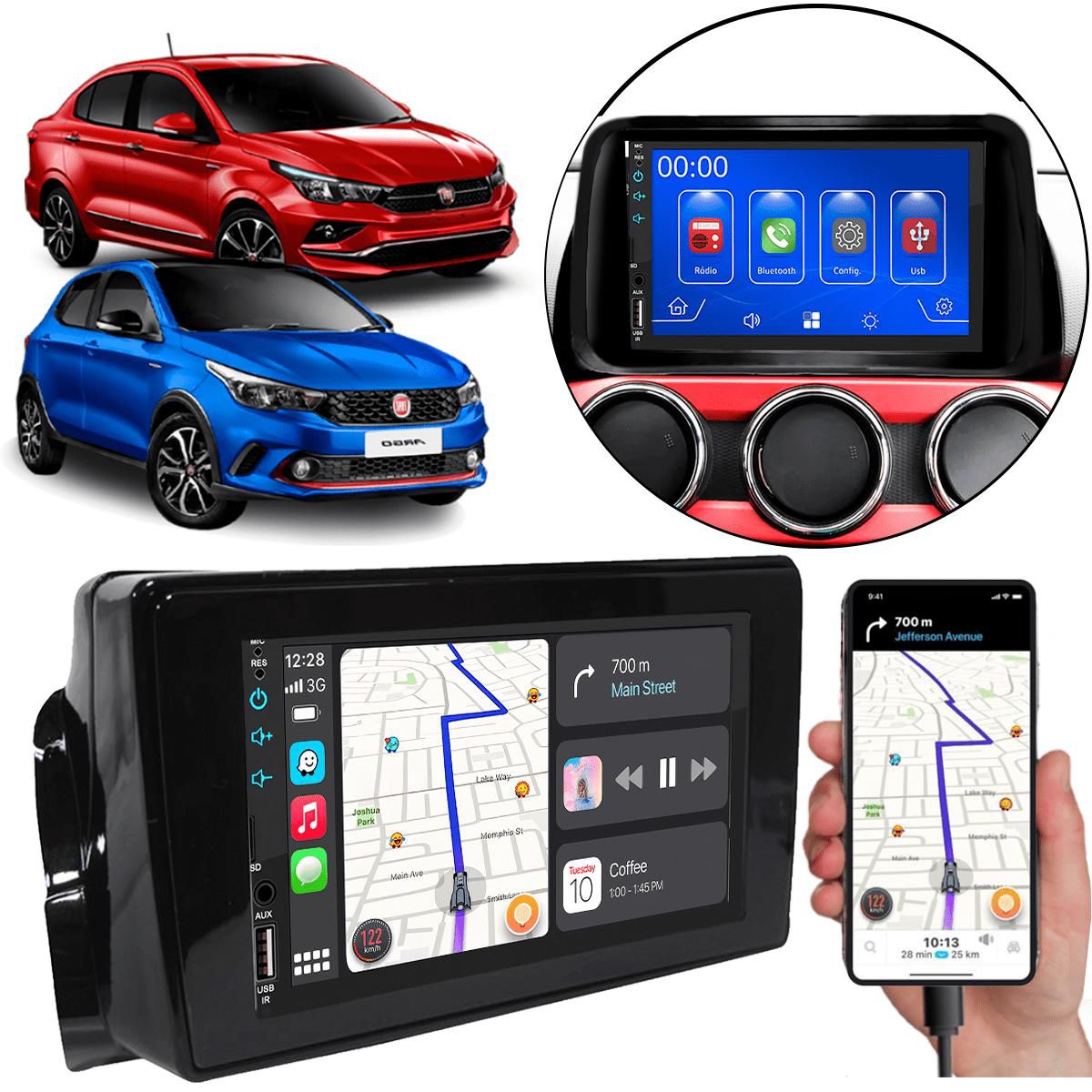 MP5 7 Polegadas CarPlay Android Auto Argo Cronos 2018-2023 + Camera ...
