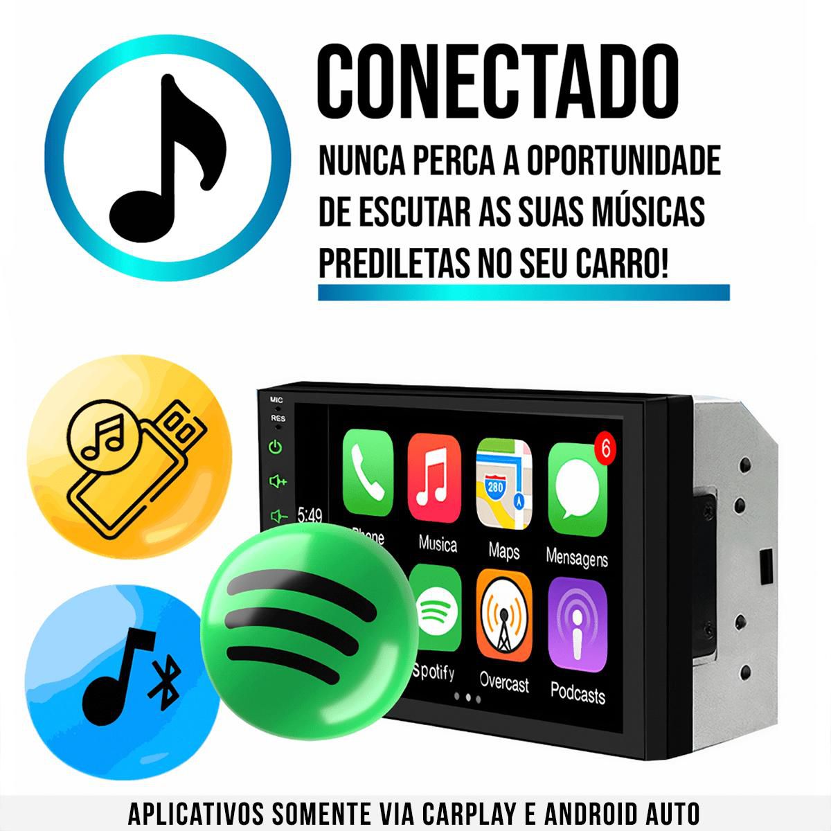MP5 7 Polegadas CarPlay Android Auto Astra 1998-2012 + Câmera - Ecarshop