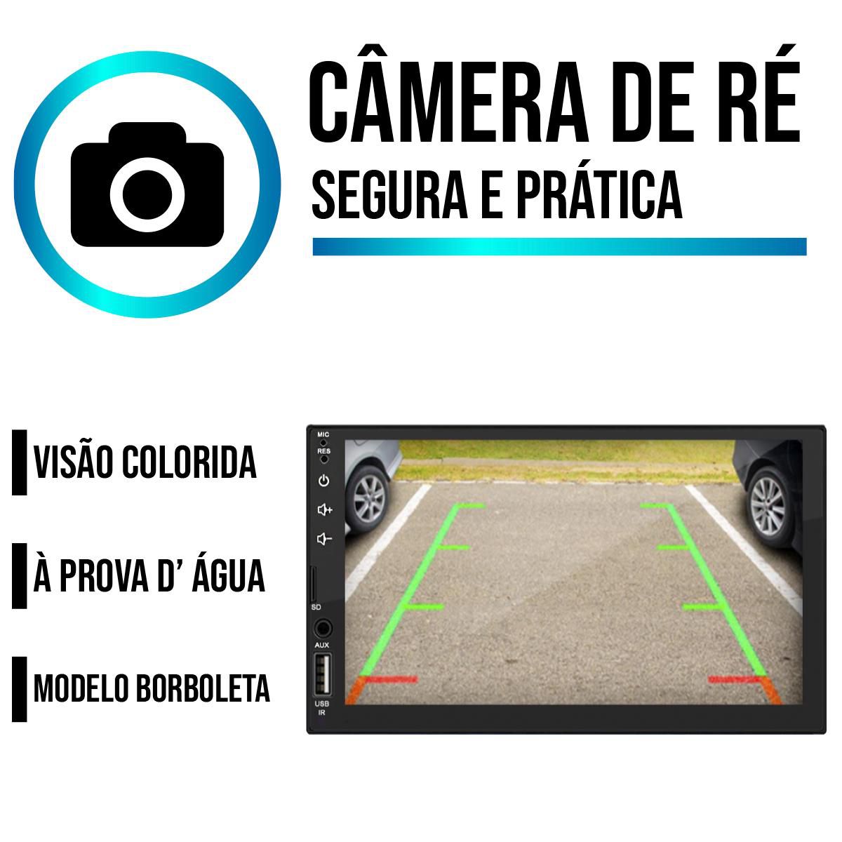 Central Multimídia 7" CarPlay Android Auto Nissan March Versa + Camera ...