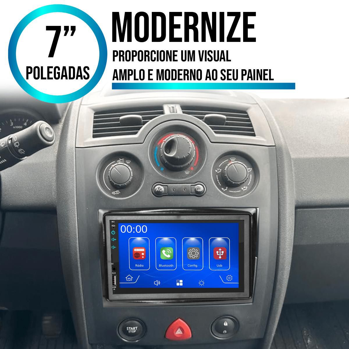 Multimídia MP5 7" CarPlay Android Auto Renault Megane 2007-2013 - Ecarshop