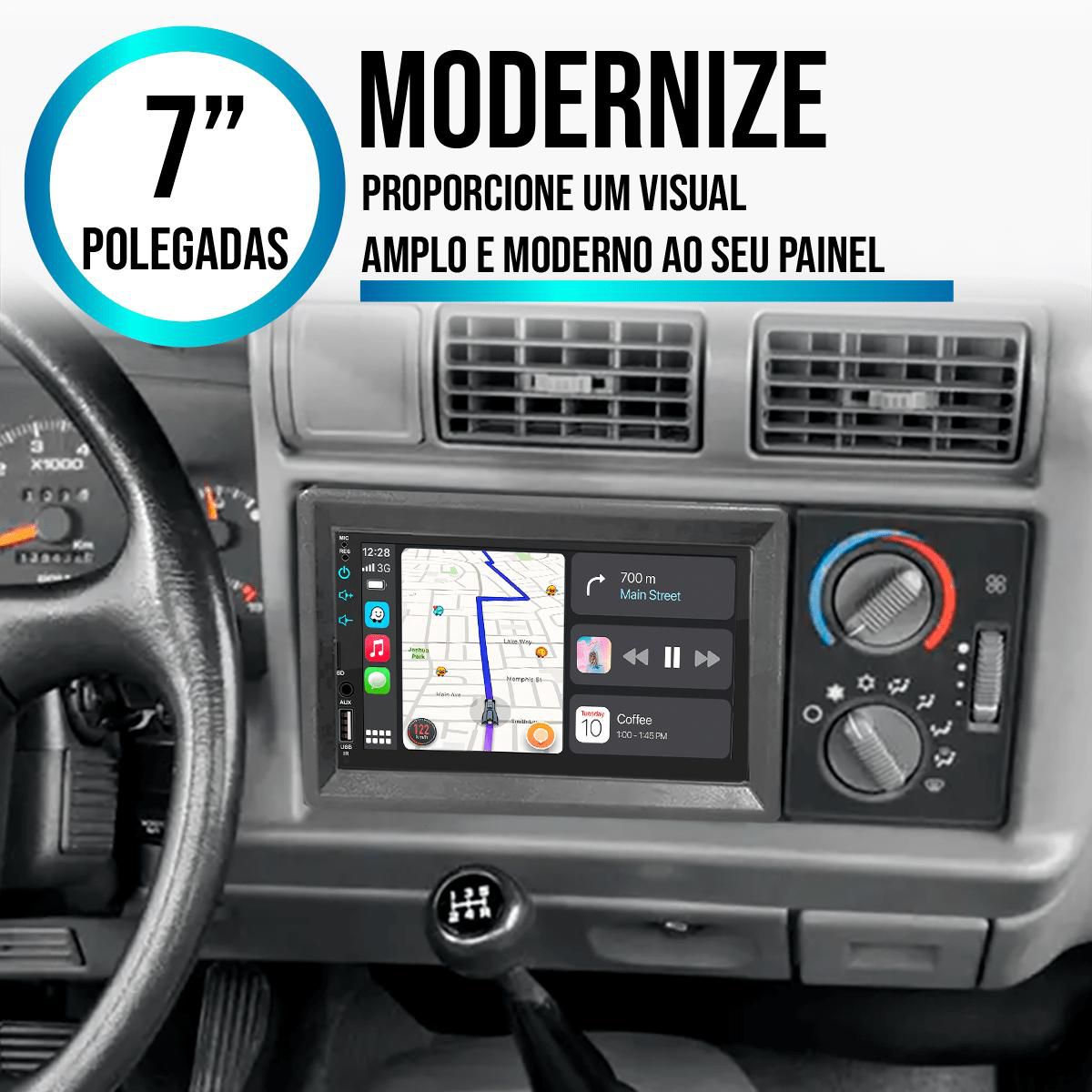 Kit Multimídia MP5 7" CarPlay Android Auto S10 Blazer 1995-2000 - Ecarshop