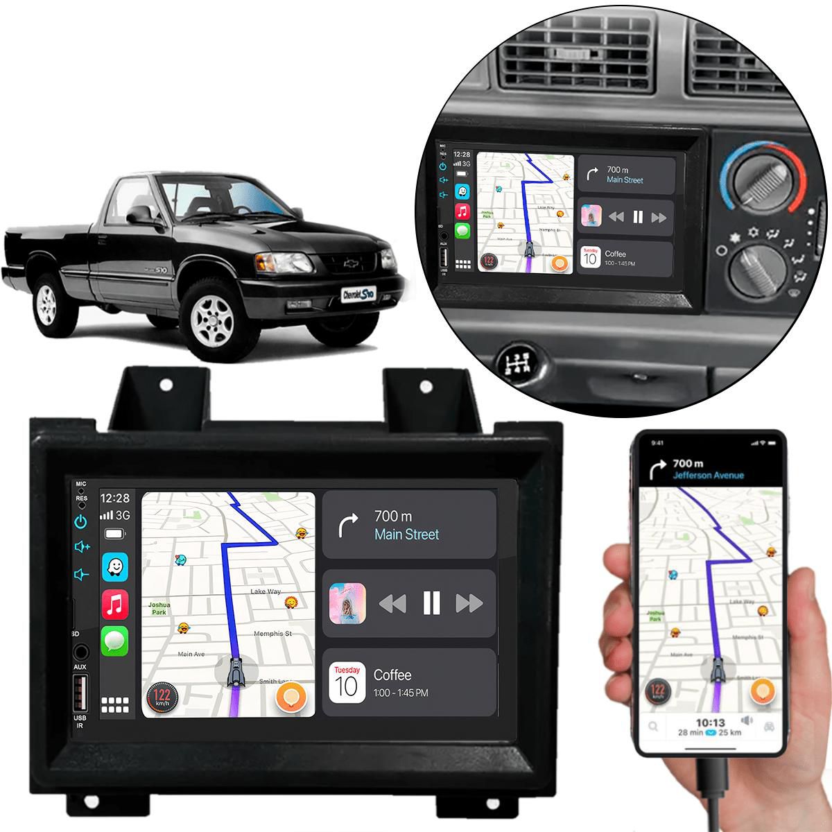Kit Multimídia MP5 7" CarPlay Android Auto S10 Blazer 1995-2000 - Ecarshop