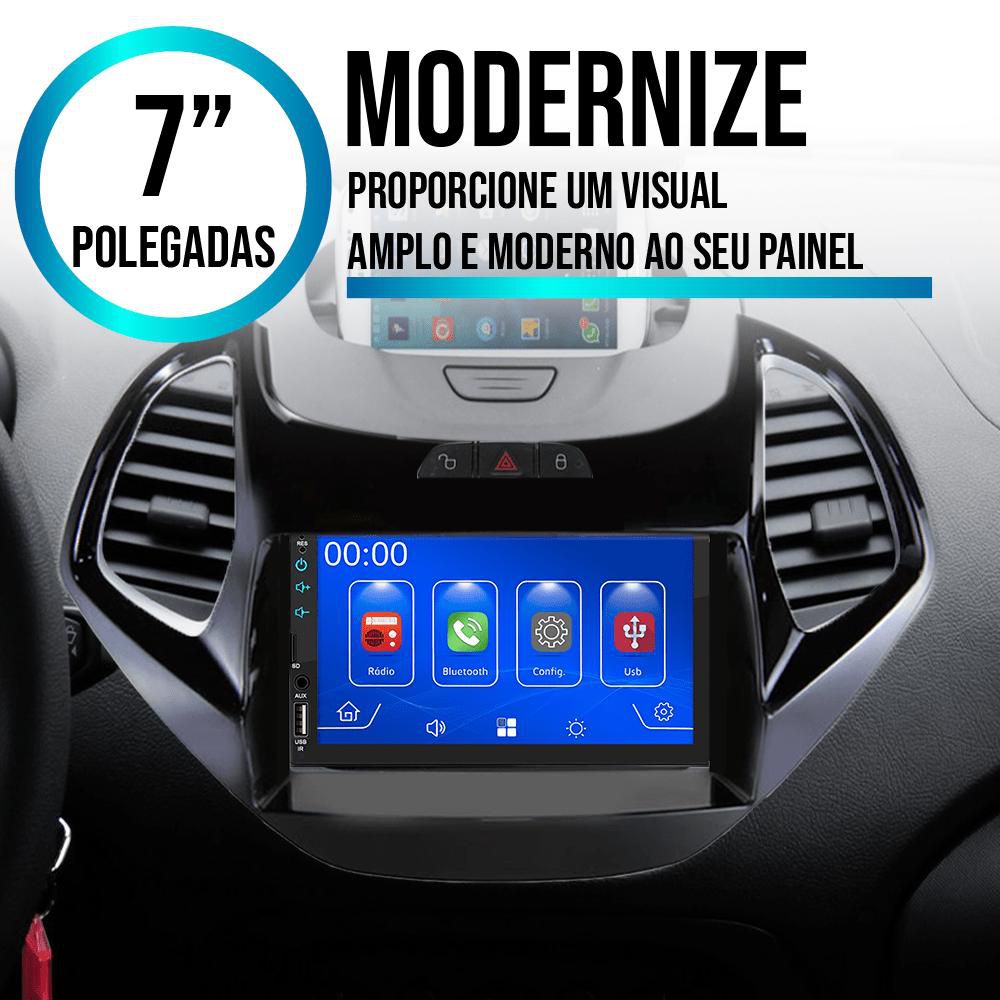MP5 7 Polegadas CarPlay Android Auto Ford Ka 2015-2017 + Câmera de Ré ...