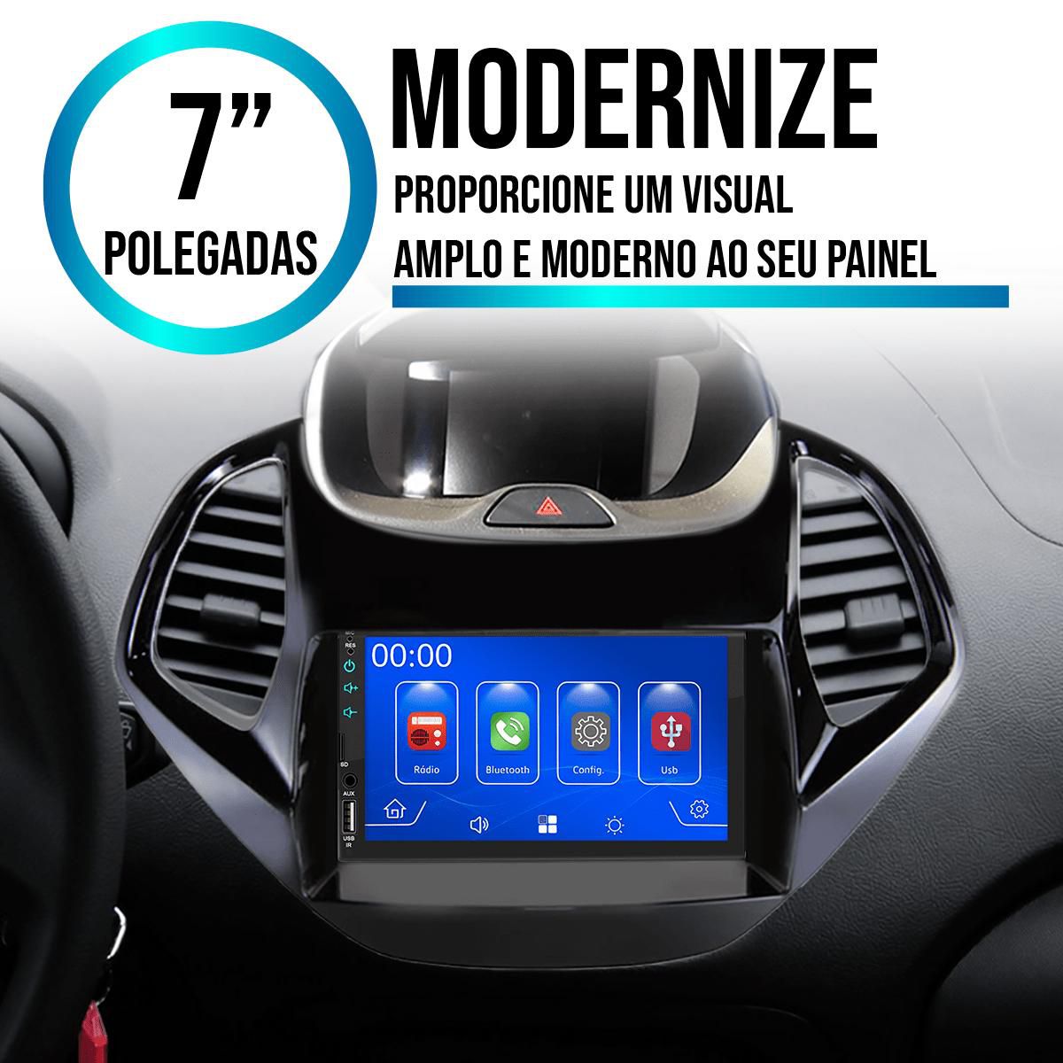 MP5 7 Polegadas CarPlay Android Auto Ford Ka 2015-2017 + Câmera - Ecarshop