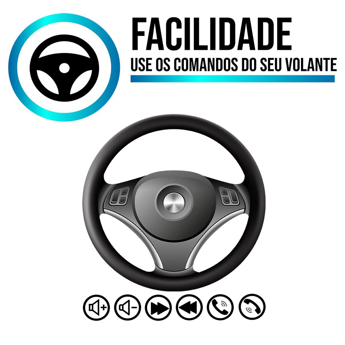 MP5 7 Polegadas CarPlay Android Auto Ford Ka 2015-2017 + Câmera - Ecarshop