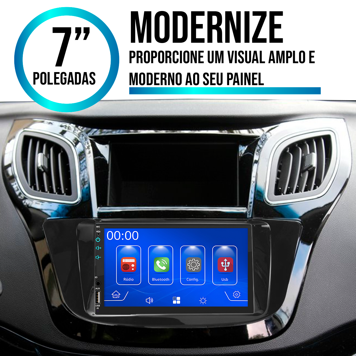 MP5 7 Polegadas CarPlay Android Auto Jac J6 2014-2016 Bluetooth