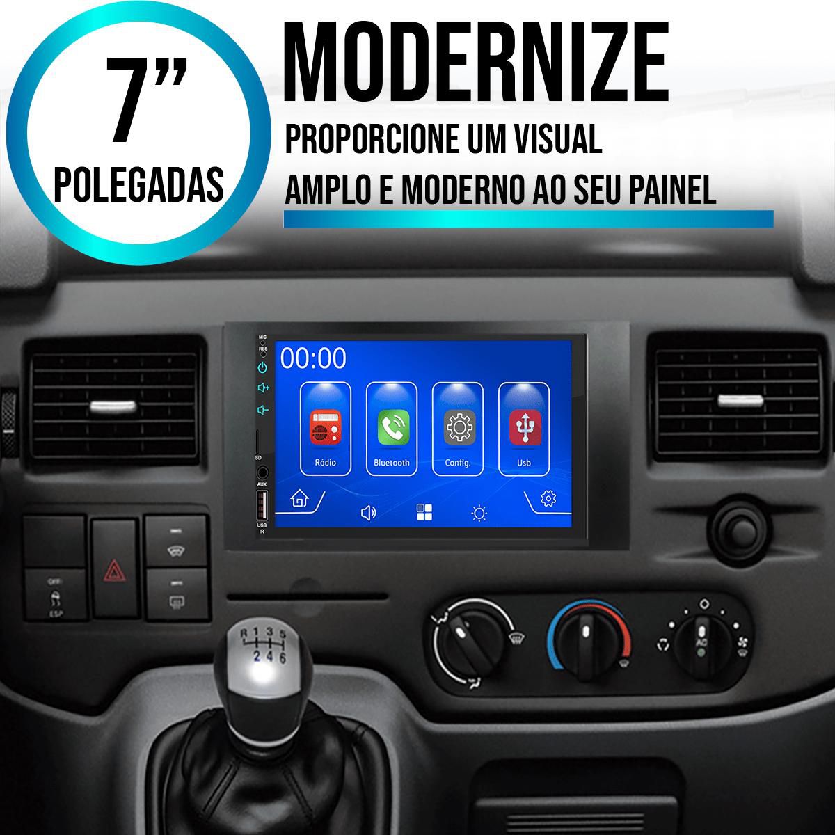 MP5 7 Polegadas CarPlay Android Auto Ford Transit 2009 2014 + Câmera ...