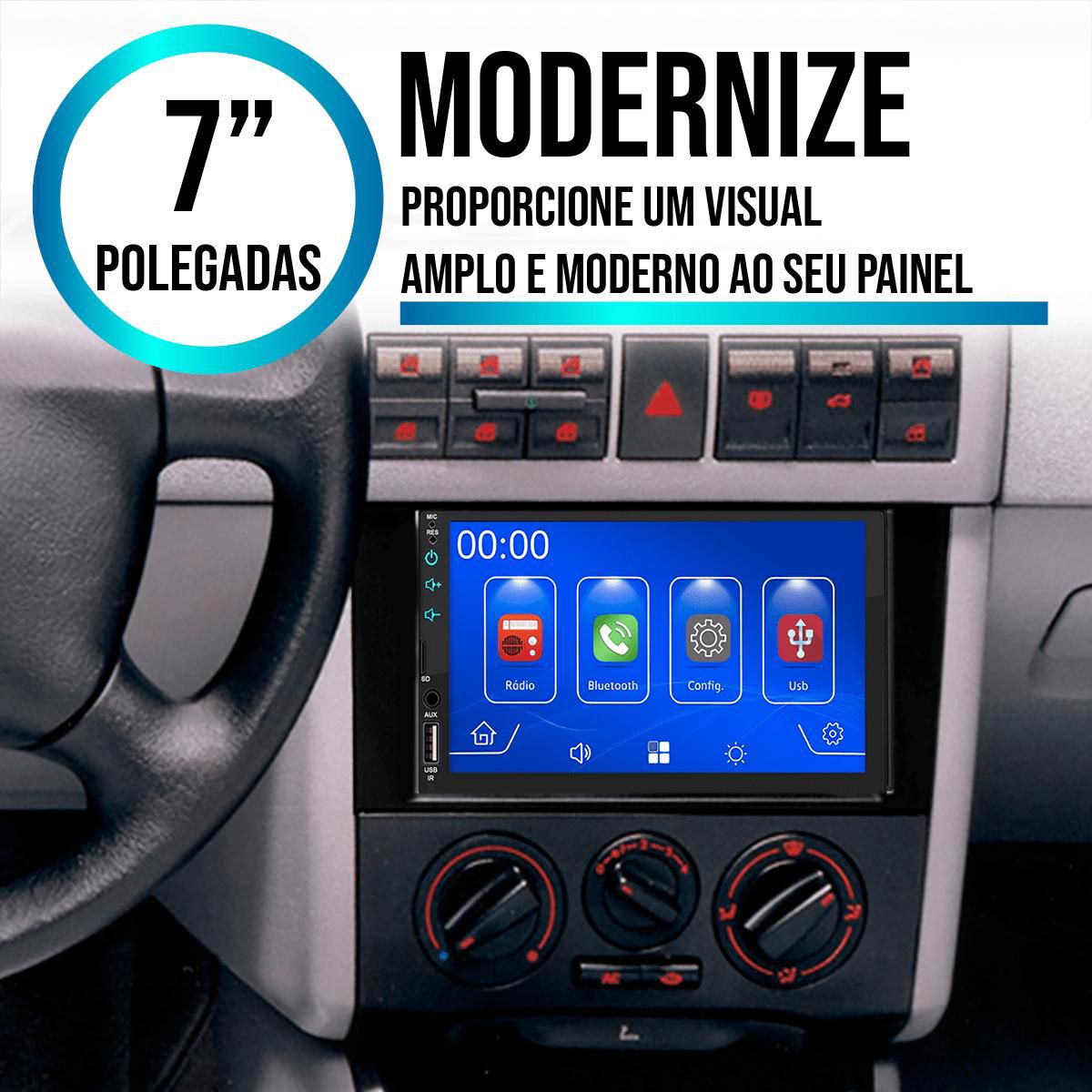 MP5 7 Polegadas CarPlay e Android Auto Gol G3 Parati G3 Saveiro e mais ...