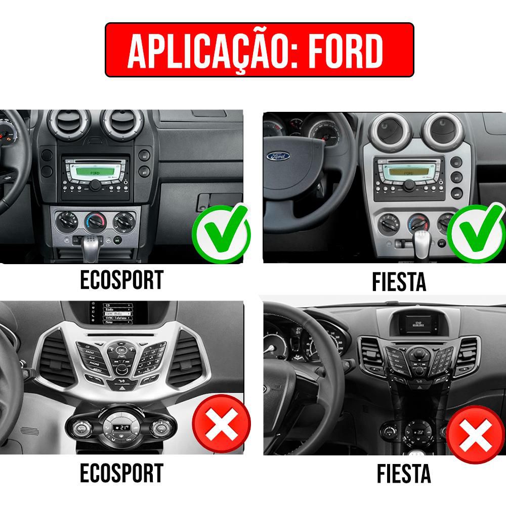 MP5 7 Polegadas com CarPlay e Android Auto para VW e Ford (2001-2013 ...